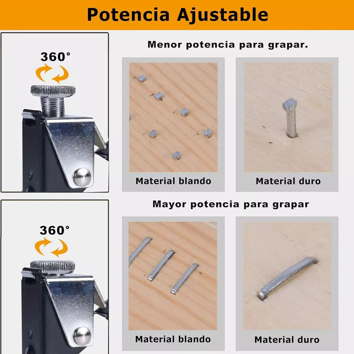 Kit Engrapadora Tipo Pistola Para Tapiceria, 9000 Grapas,guantes.