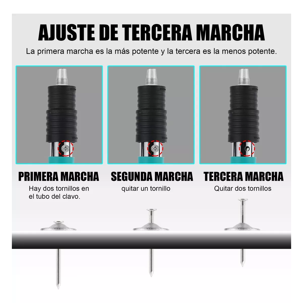 Kit Pistola De Fijacion De Pared De Clavos C/100 Clavos Portátil.