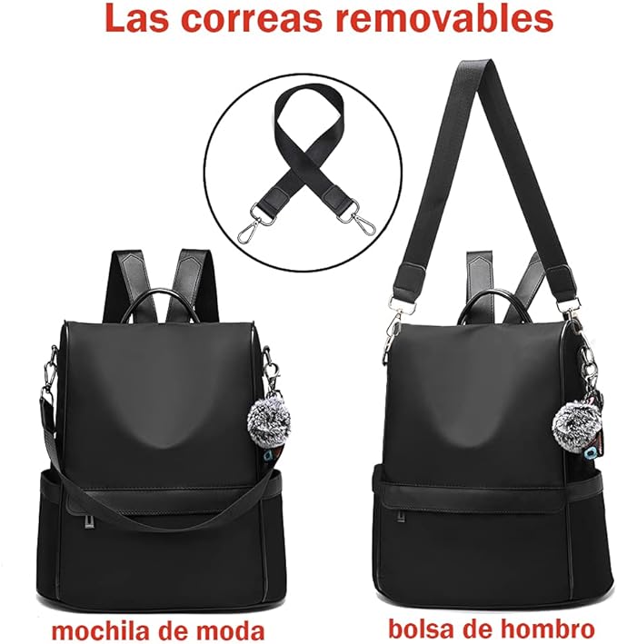 A NANWEI Mochila para mujer bolso de hombro casual bolso de moda impermeable antirrobo para mujer.