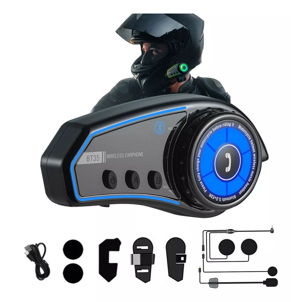 Bluetooth Para Casco, Audifonos Para Casco Moto.