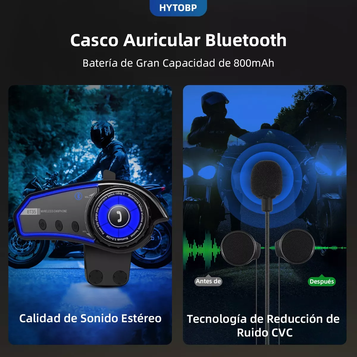 Bluetooth Para Casco, Audifonos Para Casco Moto.