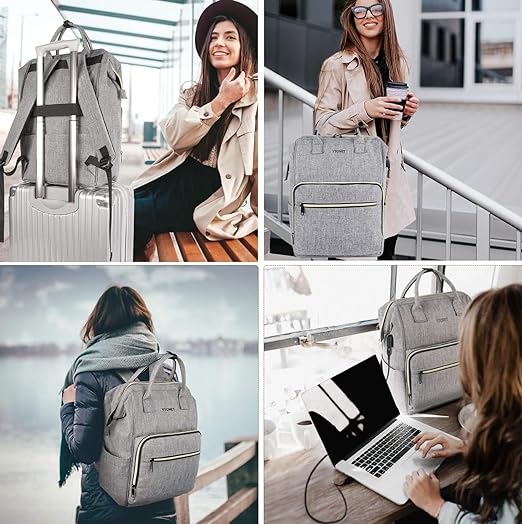 backpack laptop mujer A Ytonet Mochila para Laptop Mujer，Mochila Impermeable y Resistente，Mochila  Universitaria de 15.6 Pulgadas con