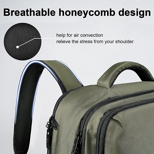 A MATEIN Mochila de Viaje, Mochila para Laptop con Puerto de Carga USB, Mochila de Viaje 10 kg Avión de 17.3 pulgadas, Verde.