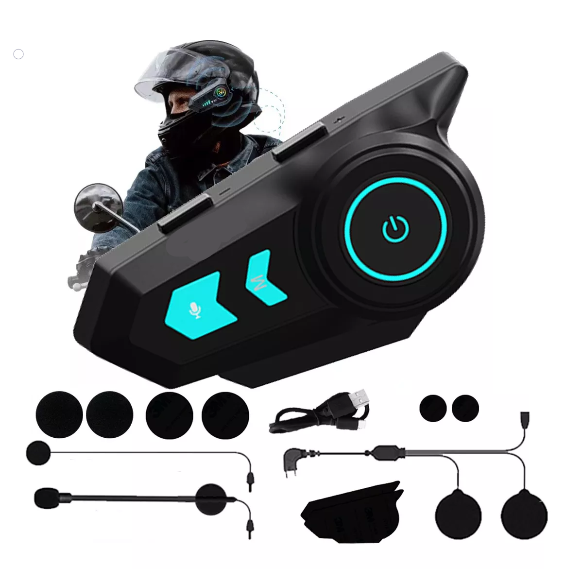 Audífonos Edr Para Casco De Motocicleta Bluetooth 5.0.