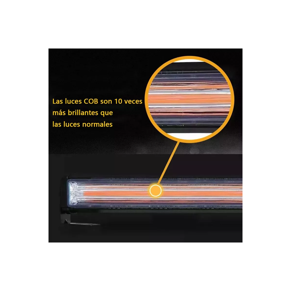 Barra Torreta Estrobo Codigo Leds Cob Policia 35 PuLG 60w Verde.