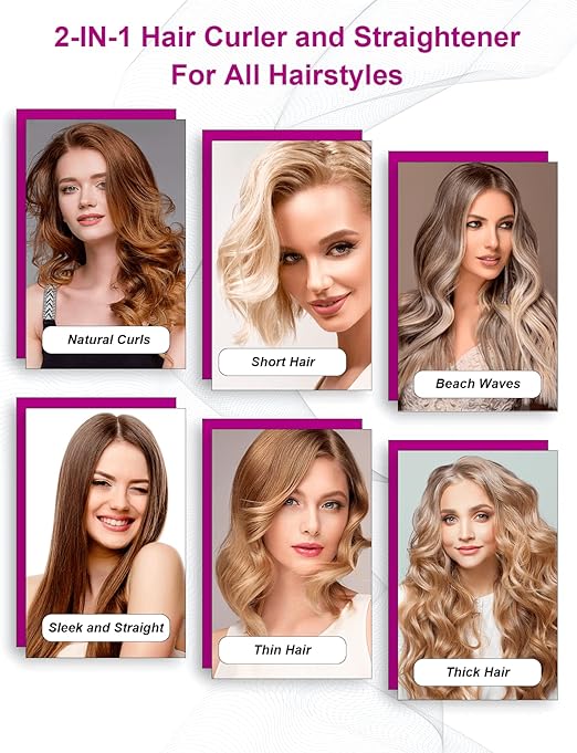 A Plancha de Pelo Alisador y Rizador en 1: LANDOT Planchas del