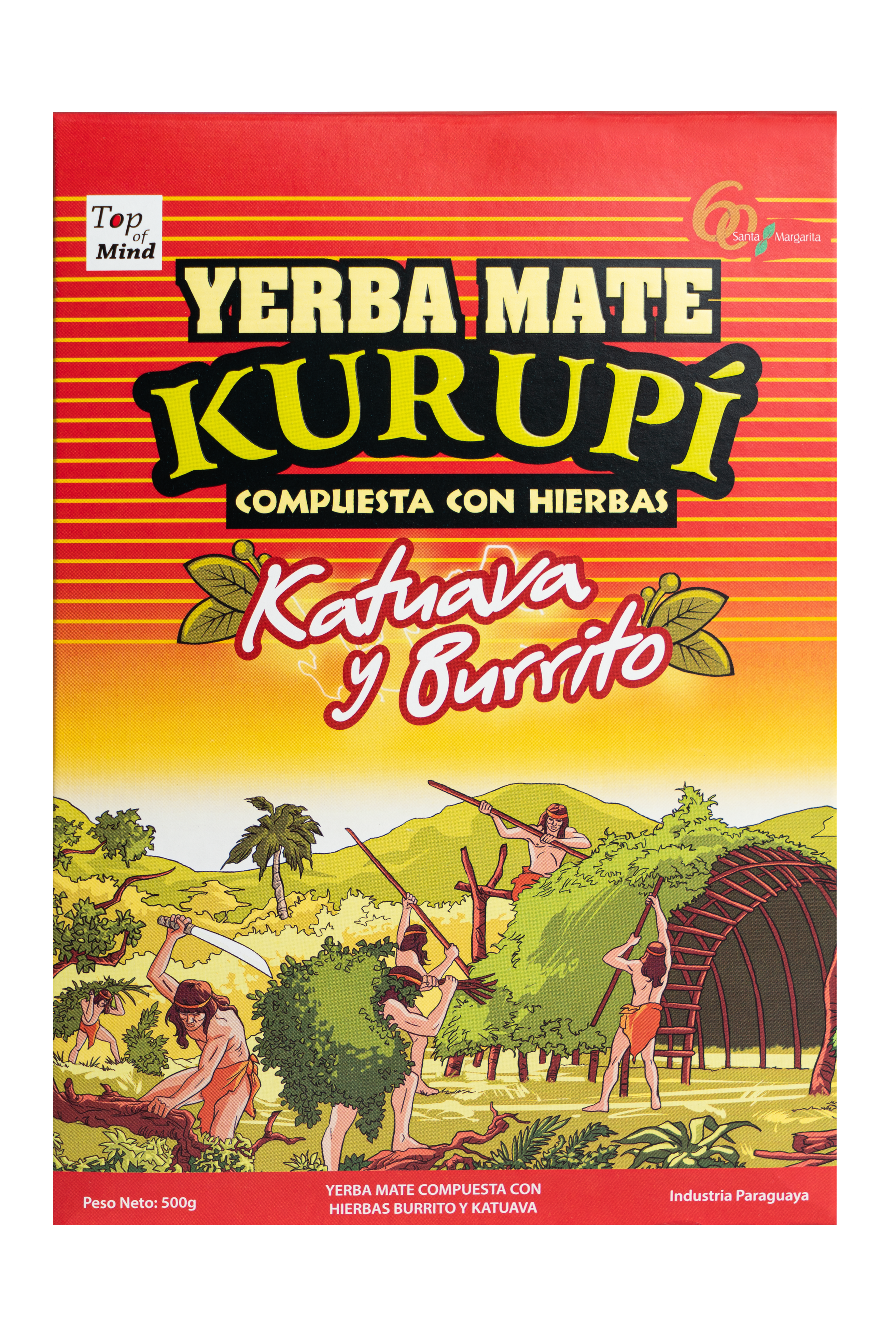 Yerba Mate Kurupí con Katuava y Burrito 500 g.
