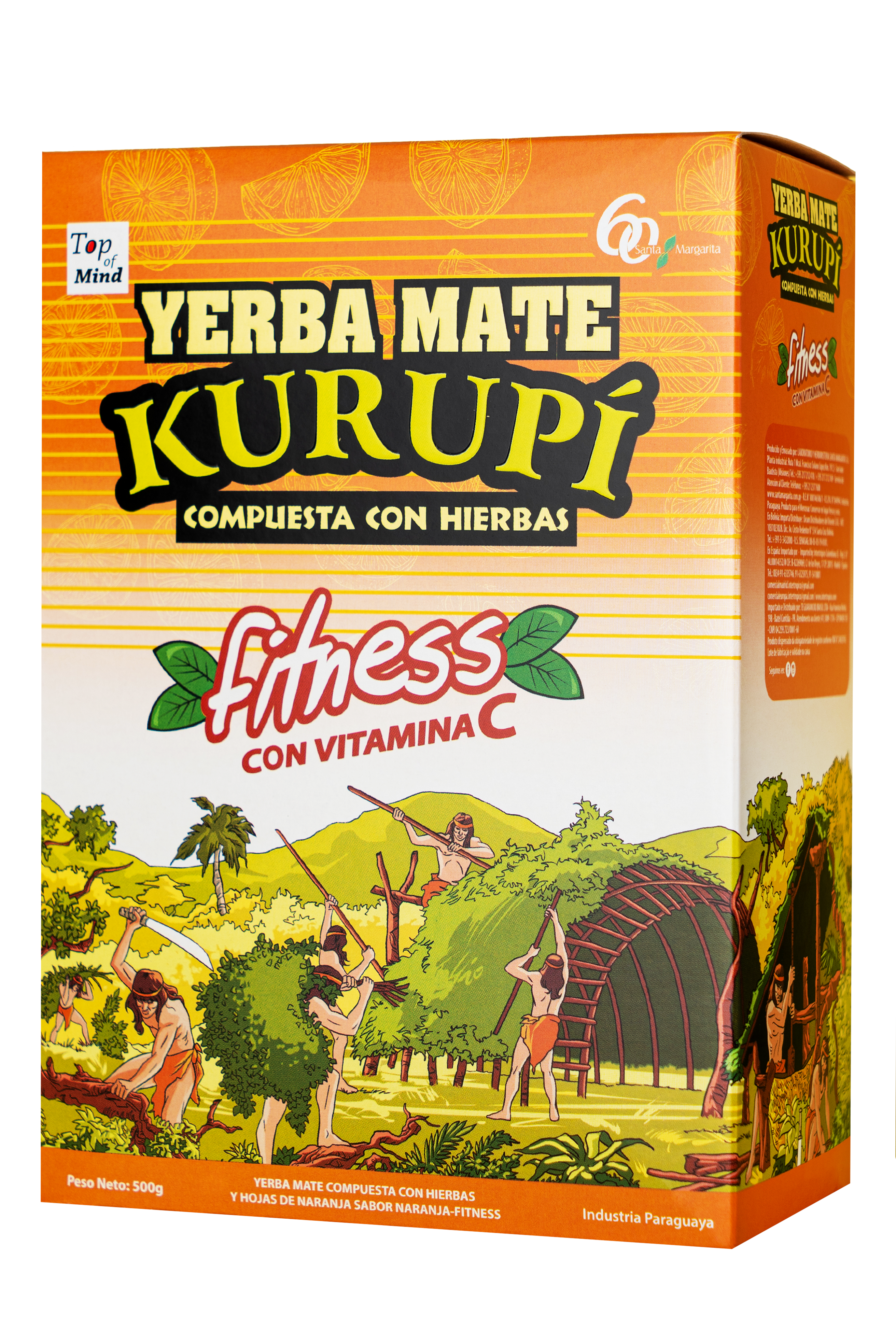 Yerba Mate Kurupí Fitness sabor Naranja 500 g.