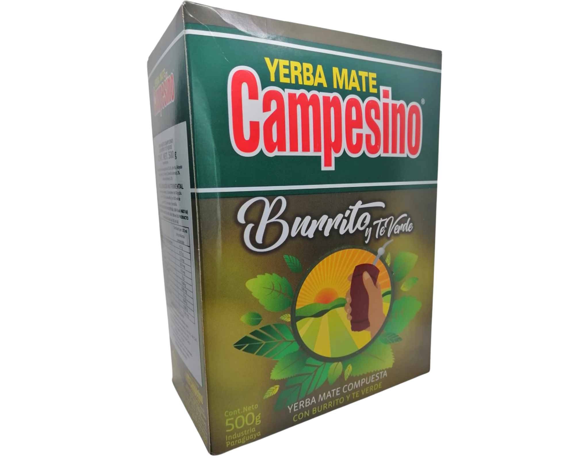 Yerba Mate Campesino Burrito y Té Verde 500 g.