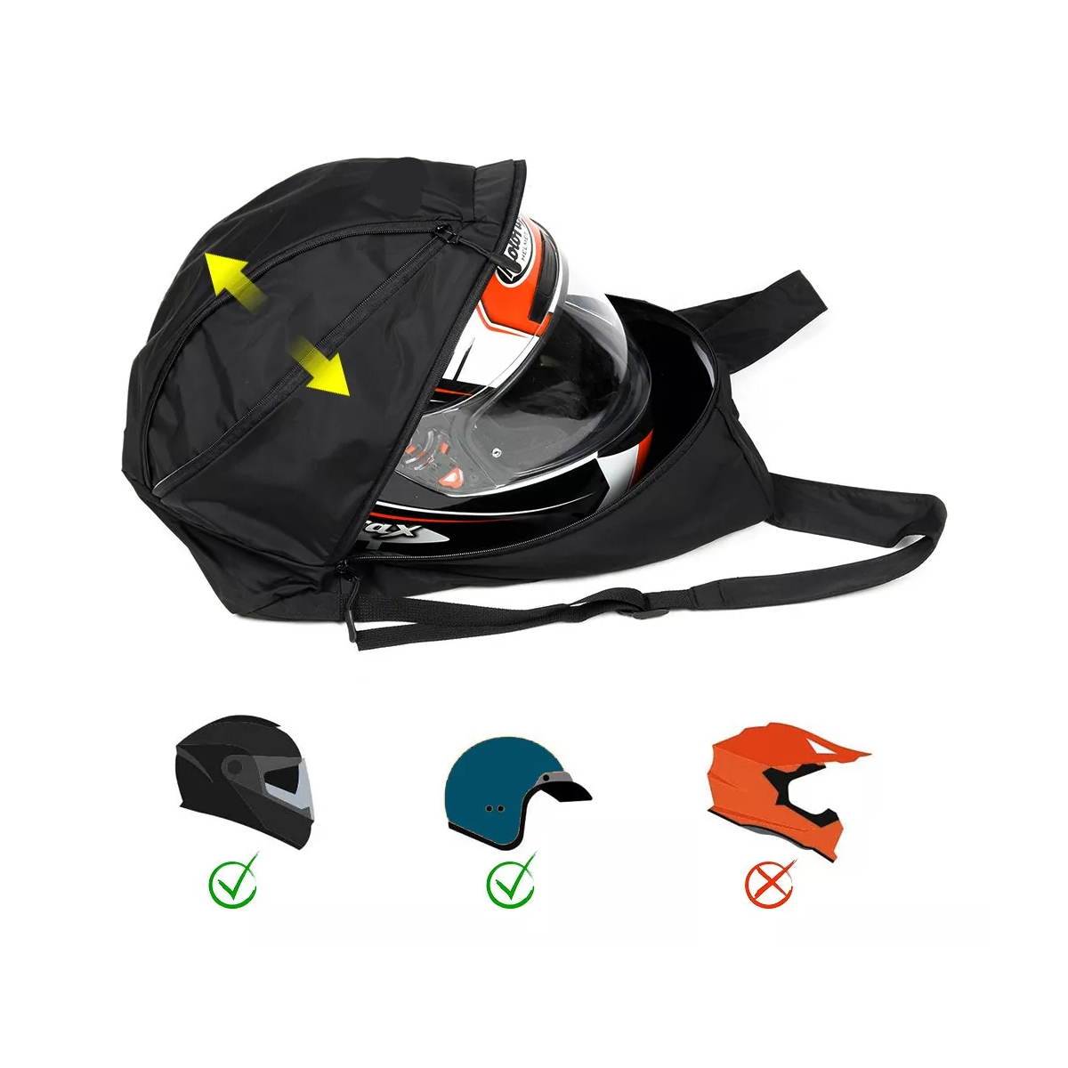 Mochila Motociclista Impermeable Y Plegable Para Casco Bolsa.