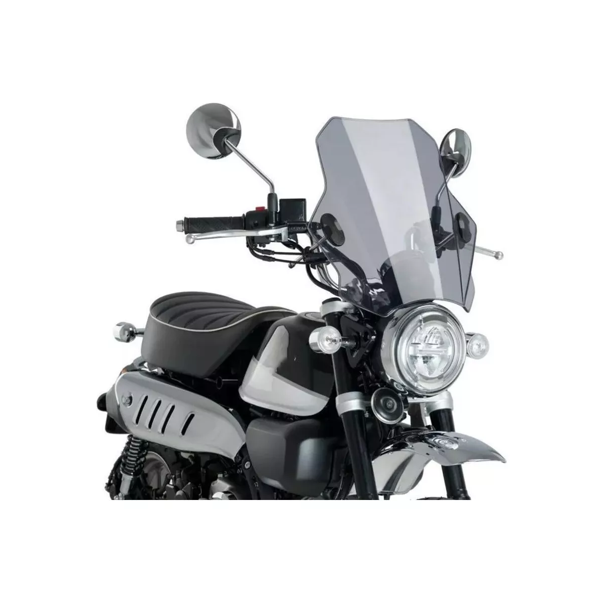 Parabrisas Moto Universal Kawasaki Yamaha Pulsar Suzuki Gris.