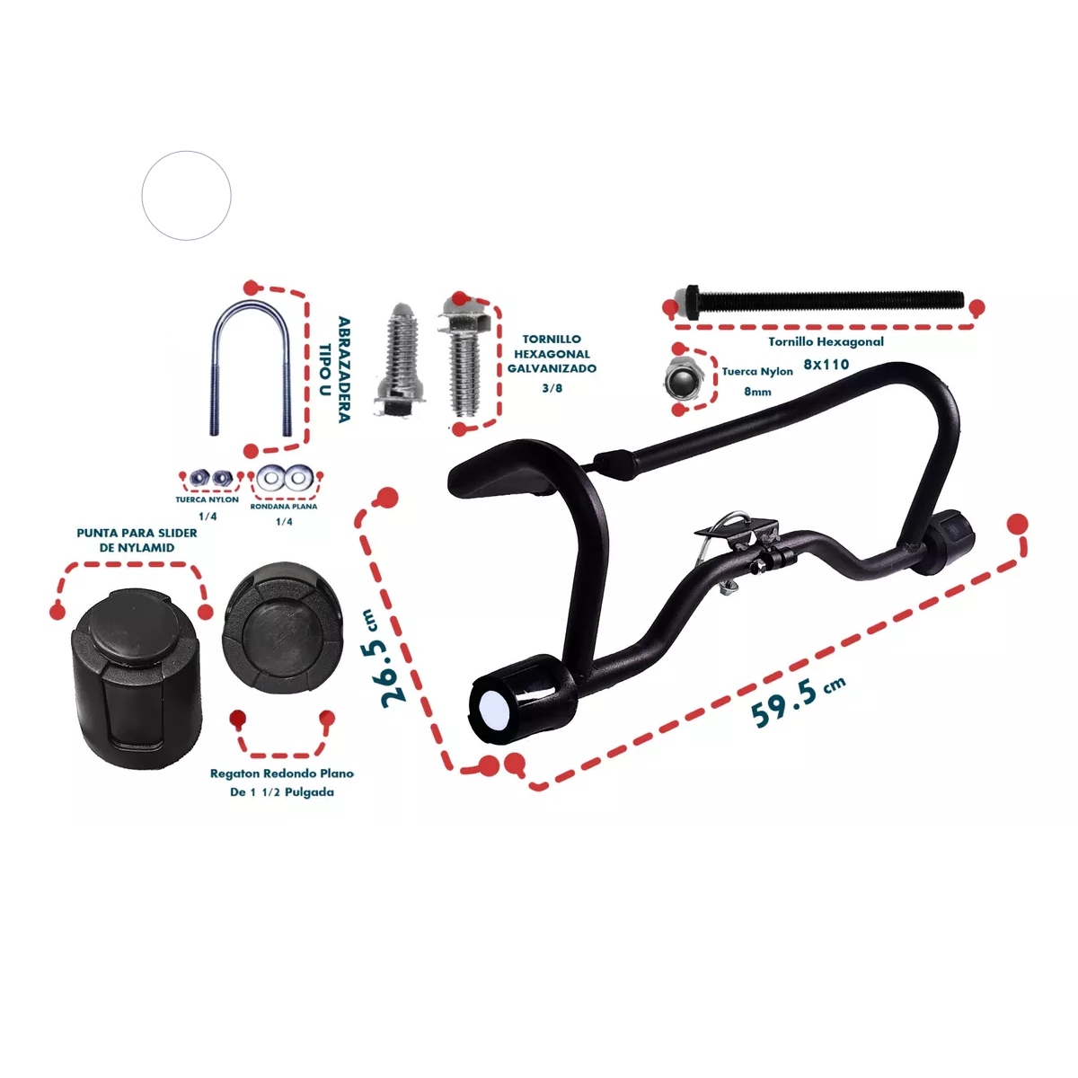 Slider Reforzado Para Motocicleta Italika 200z.