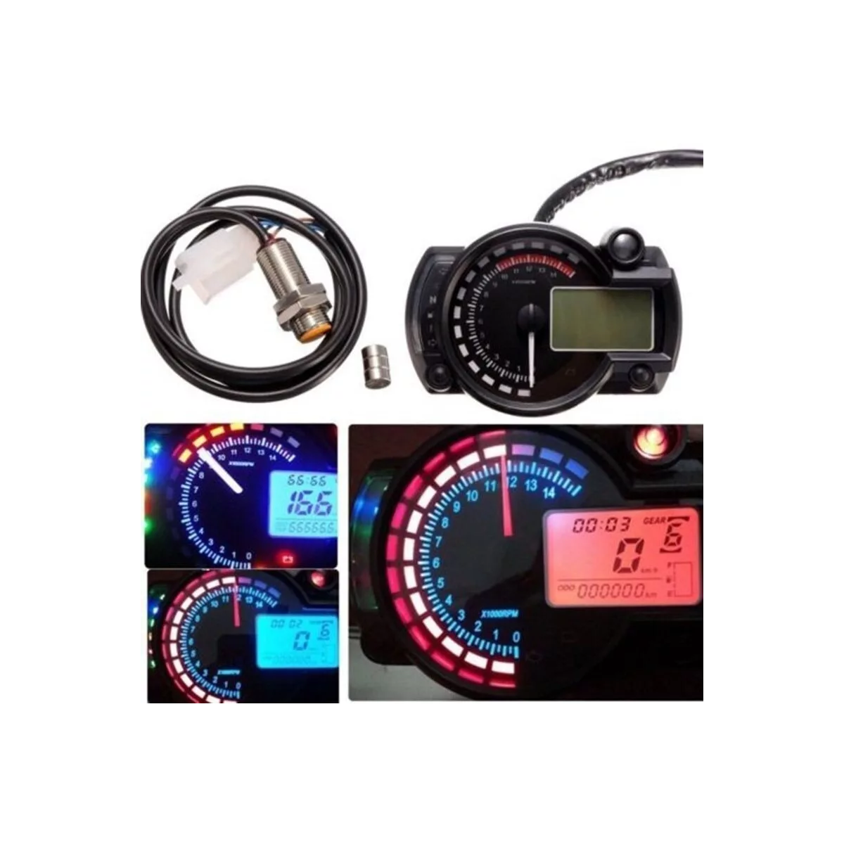 Motocicleta Digital Lcd Odómetro Velocímetro.