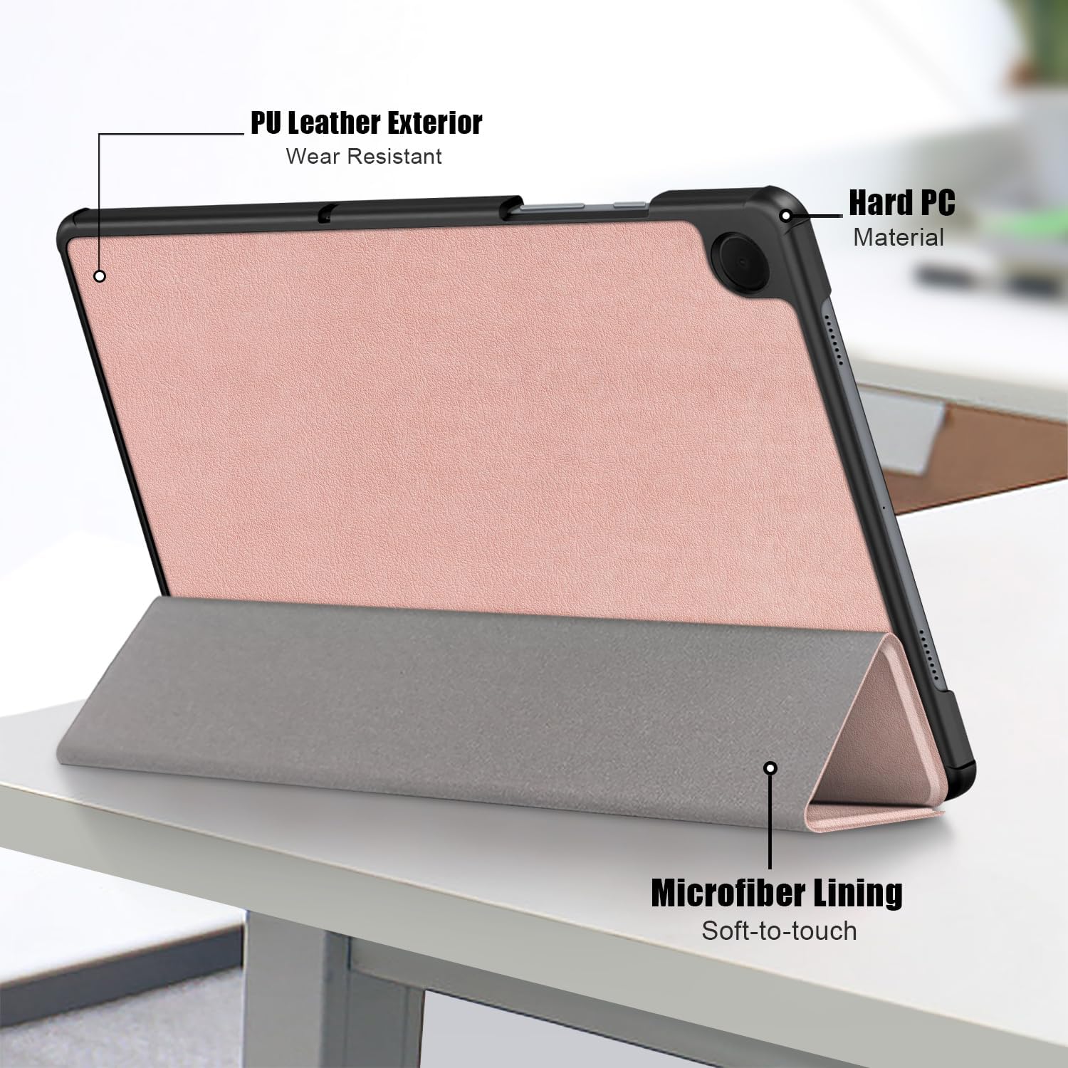 Funda Para Tablet Samsung Galaxy Tab A9 Plus de 11" (SM-X210/ SM-X216/SM-X218) Rose Gold