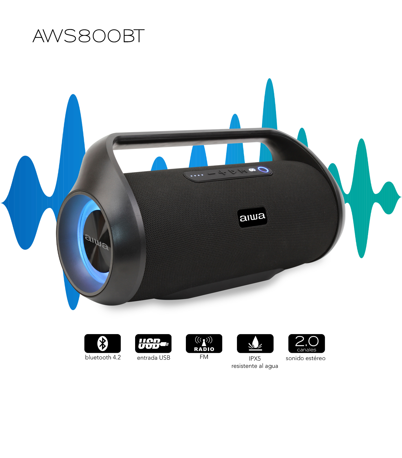 Bocina Inalámbrica Aiwa True Wireless AWS800BT