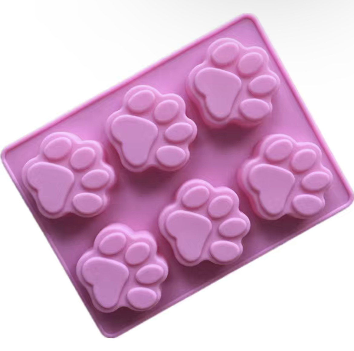 Molde De Silicon Modelo Patitas De Perro Y Hueso Paw Patrol.