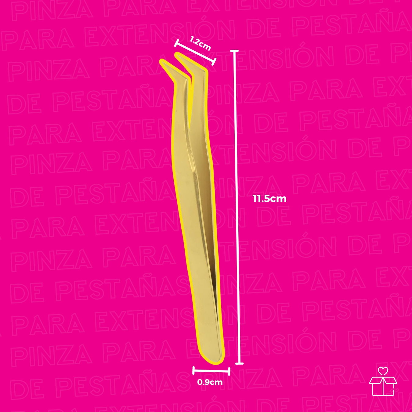 Pinza Dorada Para Volumen De Pestañas N-04 Volumen Ruso.
