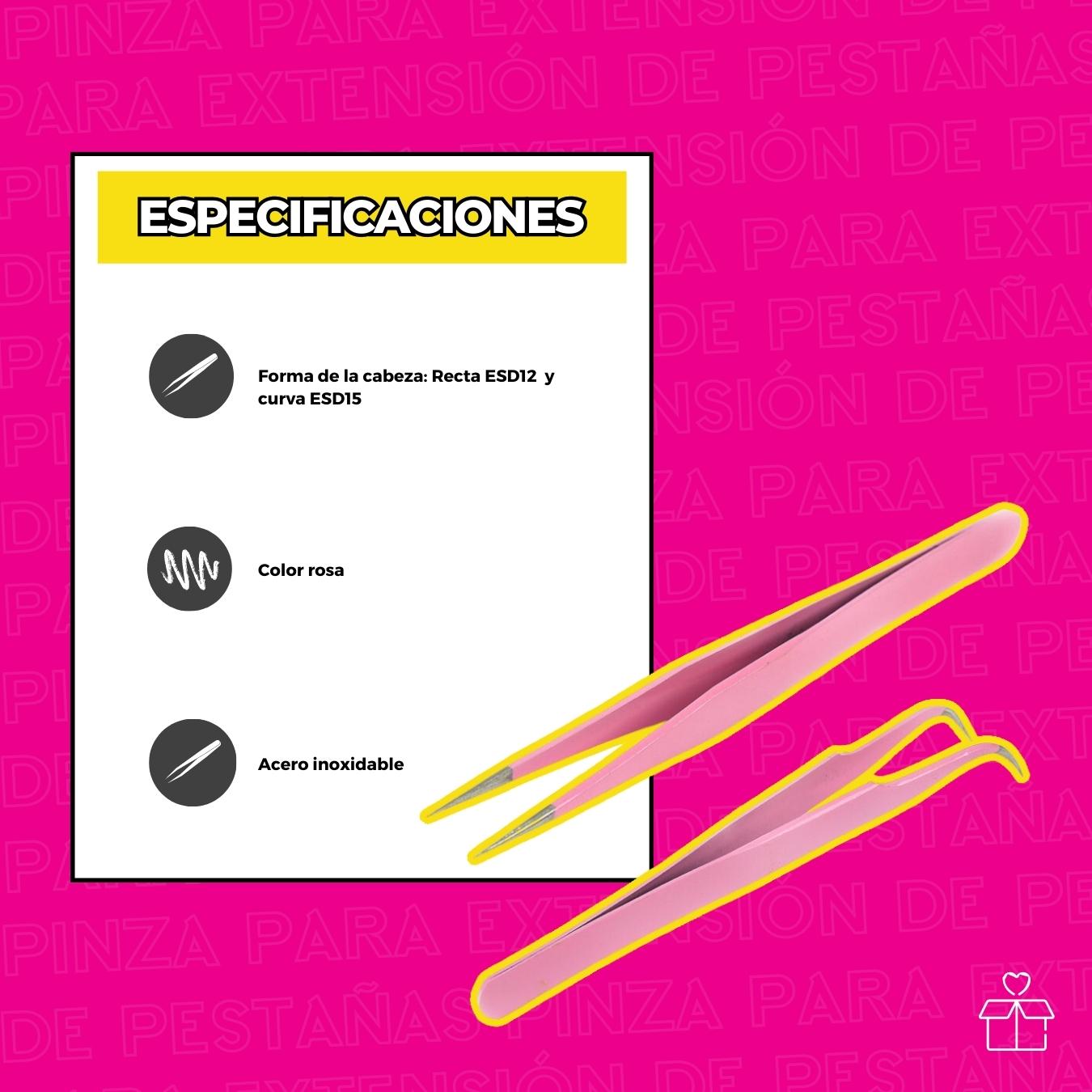 2 Piezas De Pinzas Para Extensiones Pestañas Postizas Mink.