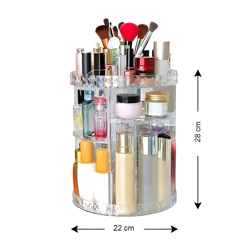 Organizador cosmeticos transparente.