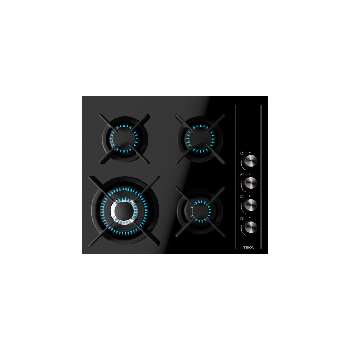 Combo Teka Pack Duetto Crystal 60 Campana y Parrilla Color Negro.