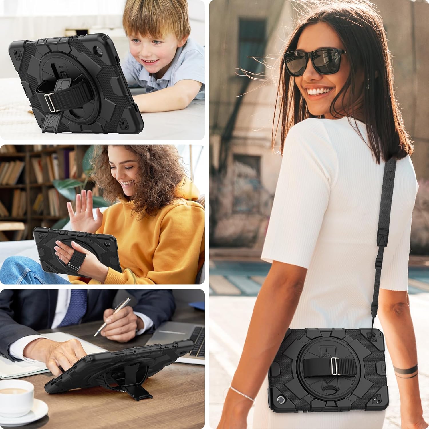 Funda De Uso Rudo Para Samsung Galaxy Tab A9 8.7 X110 X115 (2023) Color Negro.