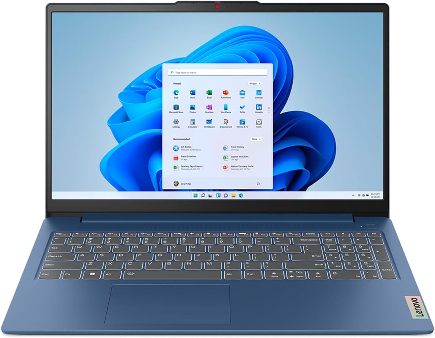 Laptop Lenovo Ideapad Slim 3 15.6 Full Hd, Intel Core I5-1335u 1.30ghz, 8gb, 512gb Ssd, Windows 11 Home 64-bit, Español, Azul