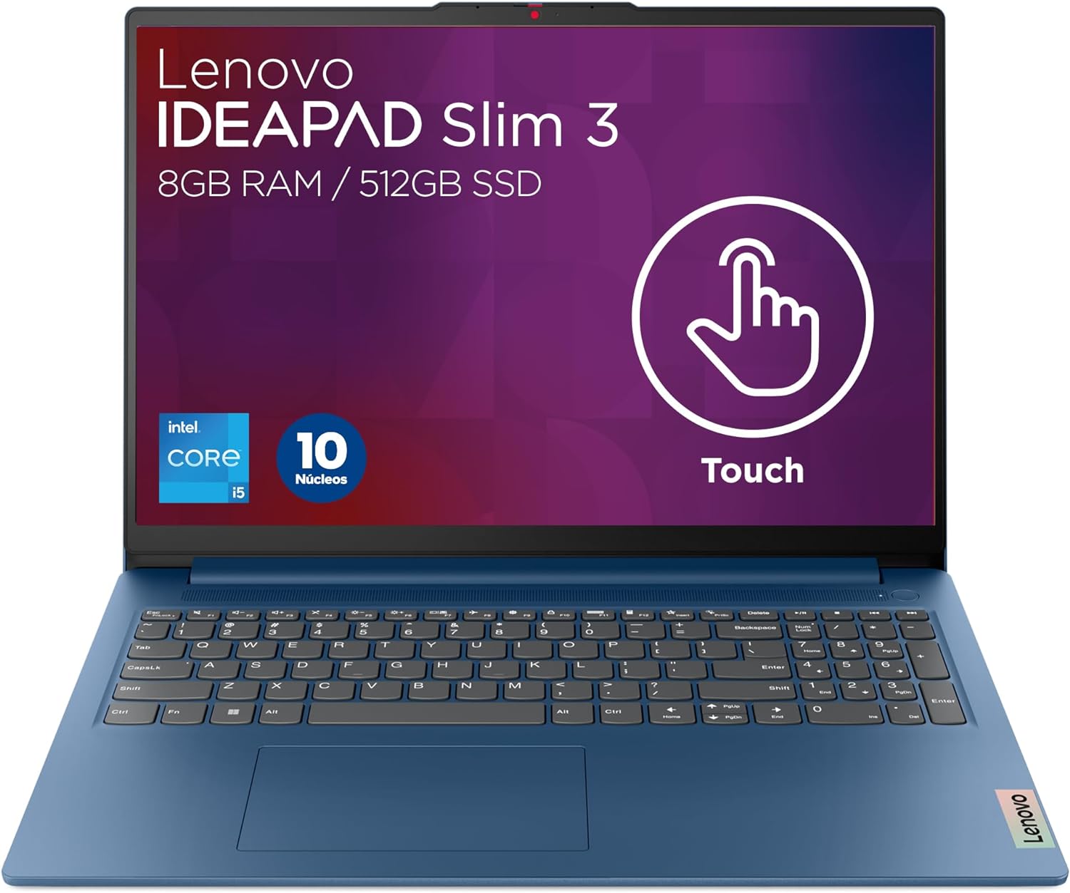 Laptop Lenovo Ideapad Slim 3 15.6 Full Hd, Intel Core I5-1335u 1.30ghz, 8gb, 512gb Ssd, Windows 11 Home 64-bit, Español, Azul
