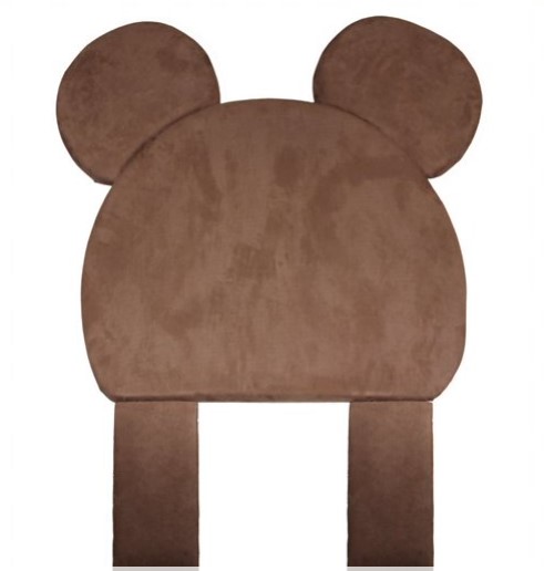 Cabecera de cama individual Osito Café Kawaii Niños