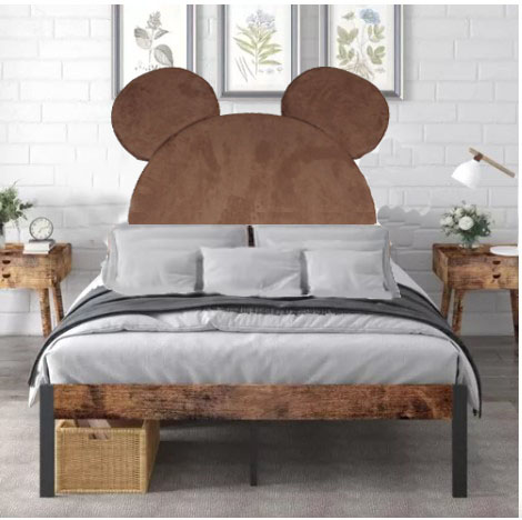 Cabecera de cama individual Osito Café Kawaii Niños