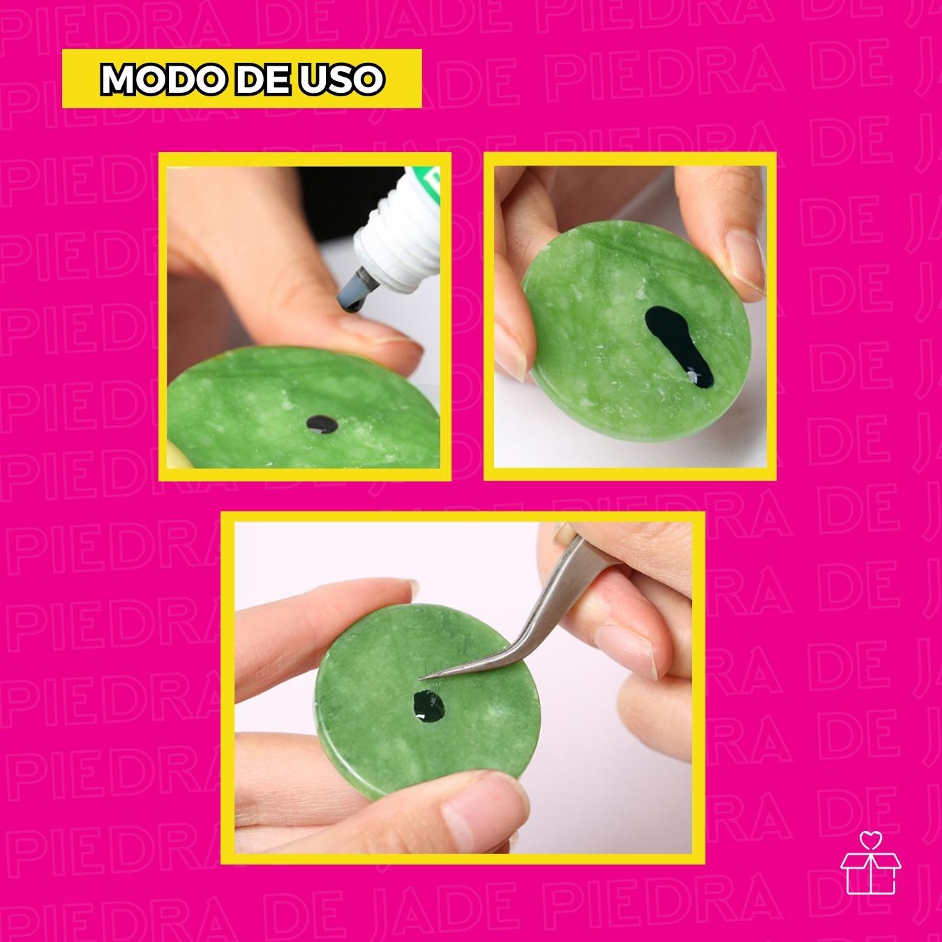 10 Piedra Jade Para Pegamento Adhesivo De Pestañas.