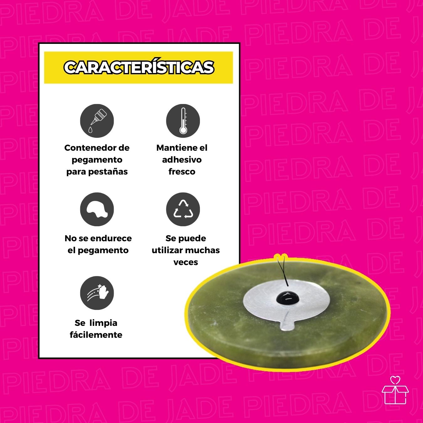 10 Piedra Jade Para Pegamento Adhesivo De Pestañas.