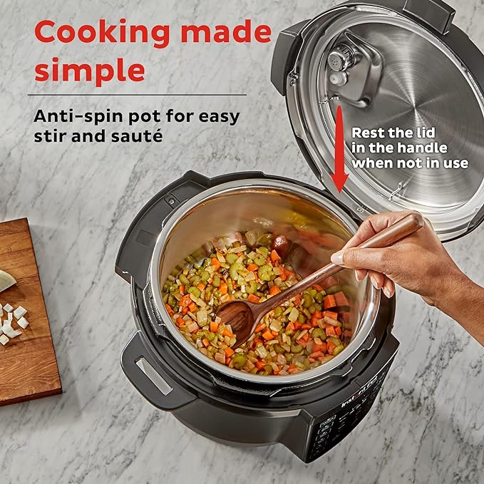 Instant Pot RIO, 7 en 1, olla de presión, olla de cocción lenta, olla de arroz, vaporizador, salteado, yogur y calentador, incluye aplicación con más de 800 recetas, 6 cuartos de galón.