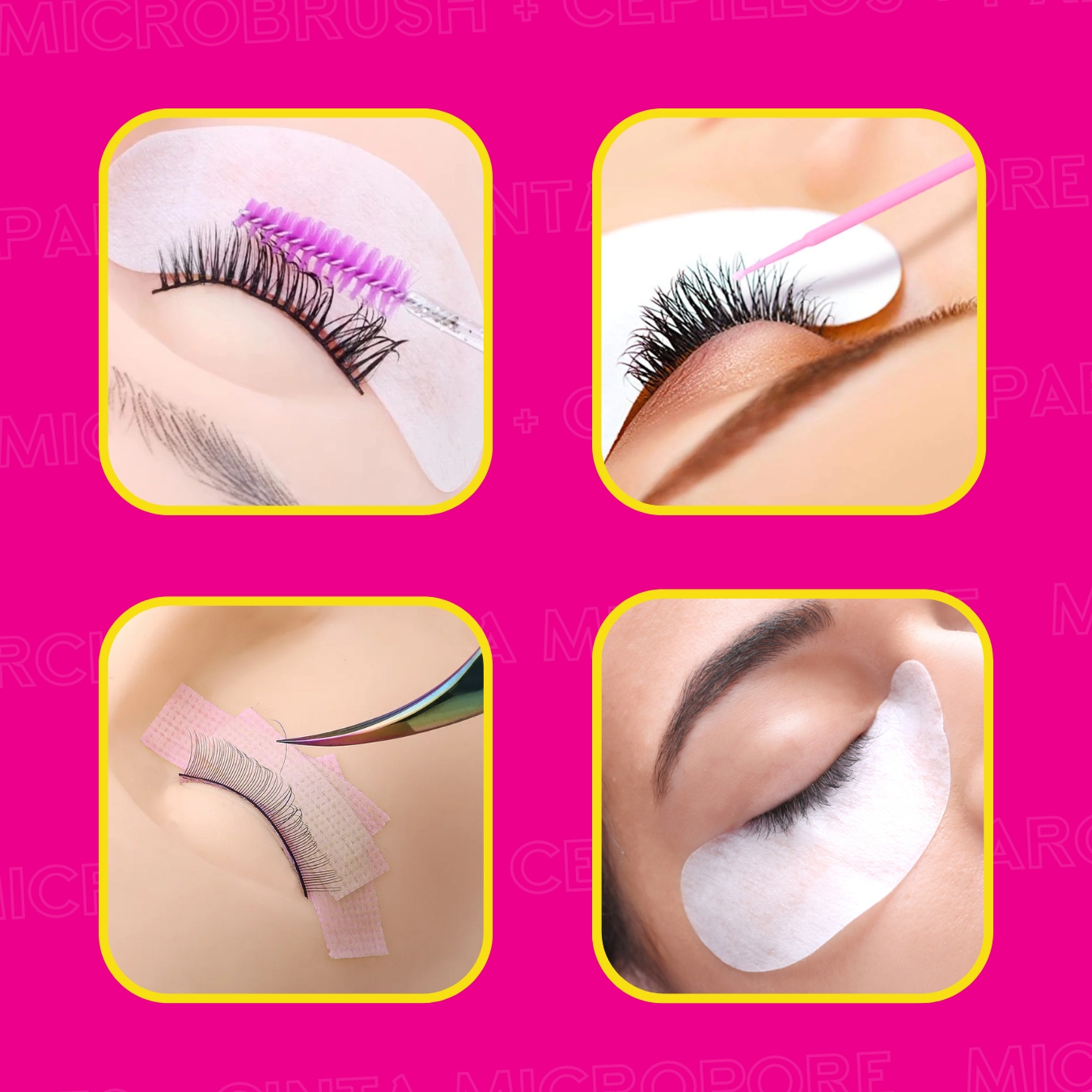 100 Microbrush + 50 Parches Hidrogel + 50 Cepillos + 1 Cinta.