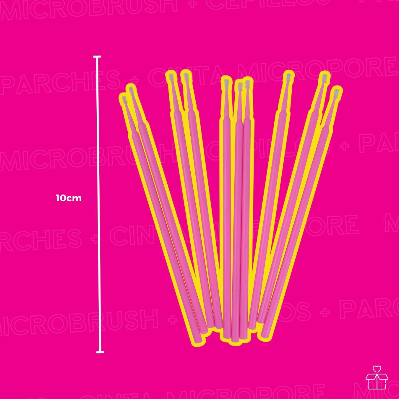 100 Microbrush + 50 Parches Hidrogel + 50 Cepillos + 1 Cinta.