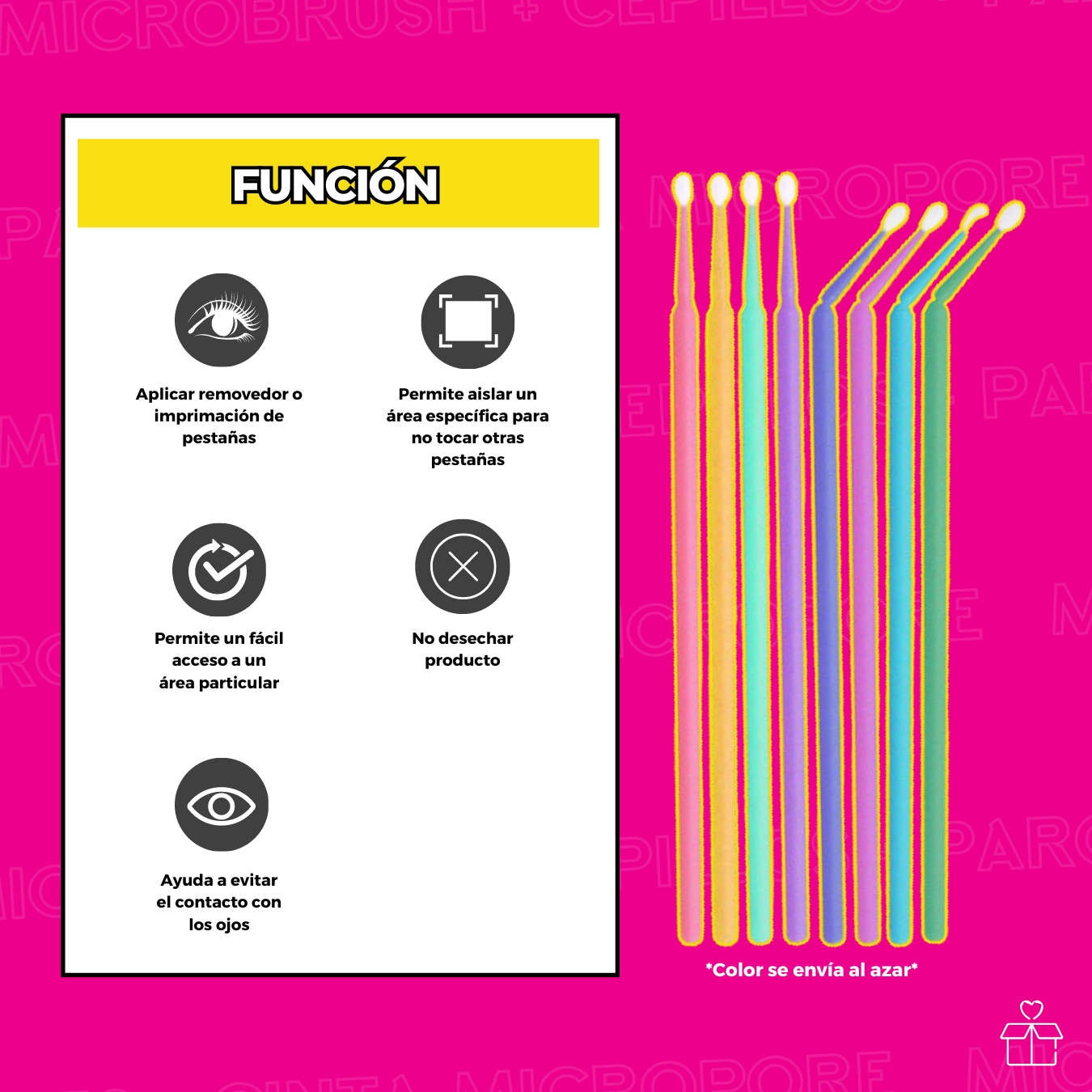 100 Microbrush + 50 Parches Hidrogel + 50 Cepillos + 1 Cinta.