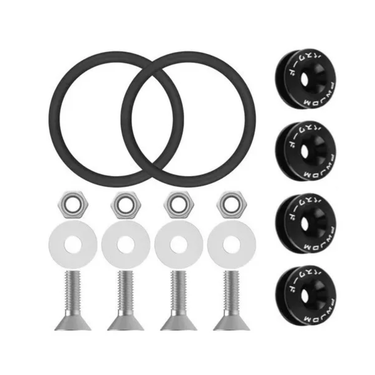 Sujetadores Facia Plano Tornillo Liga Bumper Fastener Negro.