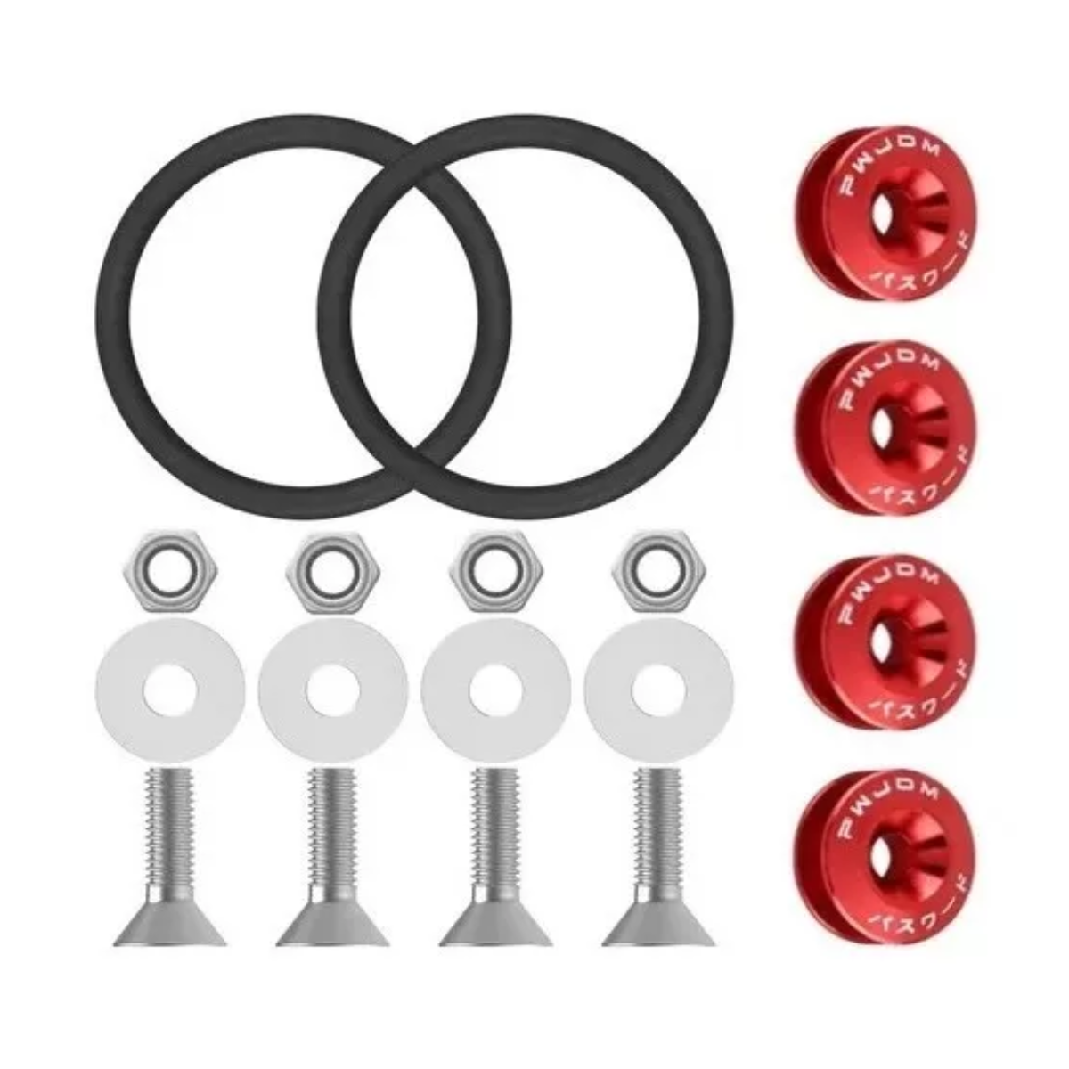Sujetadores Facia Plano Tornillo Liga Bumper Fastener Rojo.