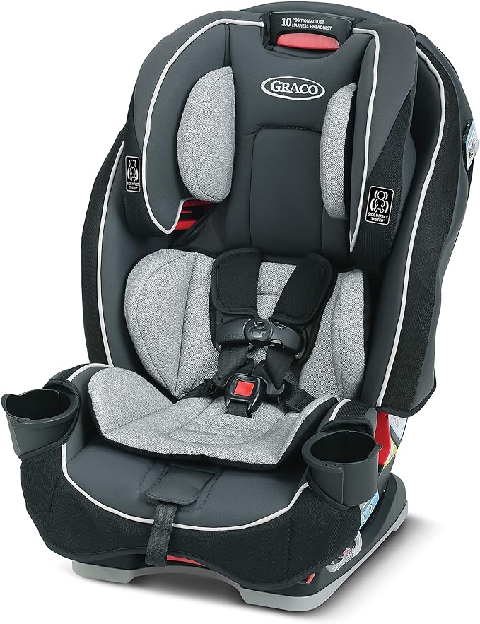 A Graco Slimfit - Asiento de coche 3 en 1, diseño delgado y cómodo, ahorra espacio en tu asiento trasero, Darcie.