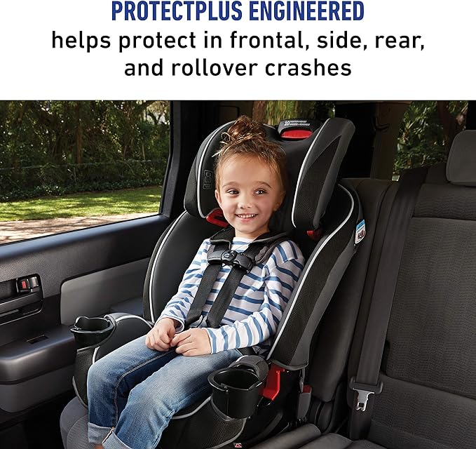 A Graco Slimfit - Asiento de coche 3 en 1, diseño delgado y cómodo, ahorra espacio en tu asiento trasero, Darcie.