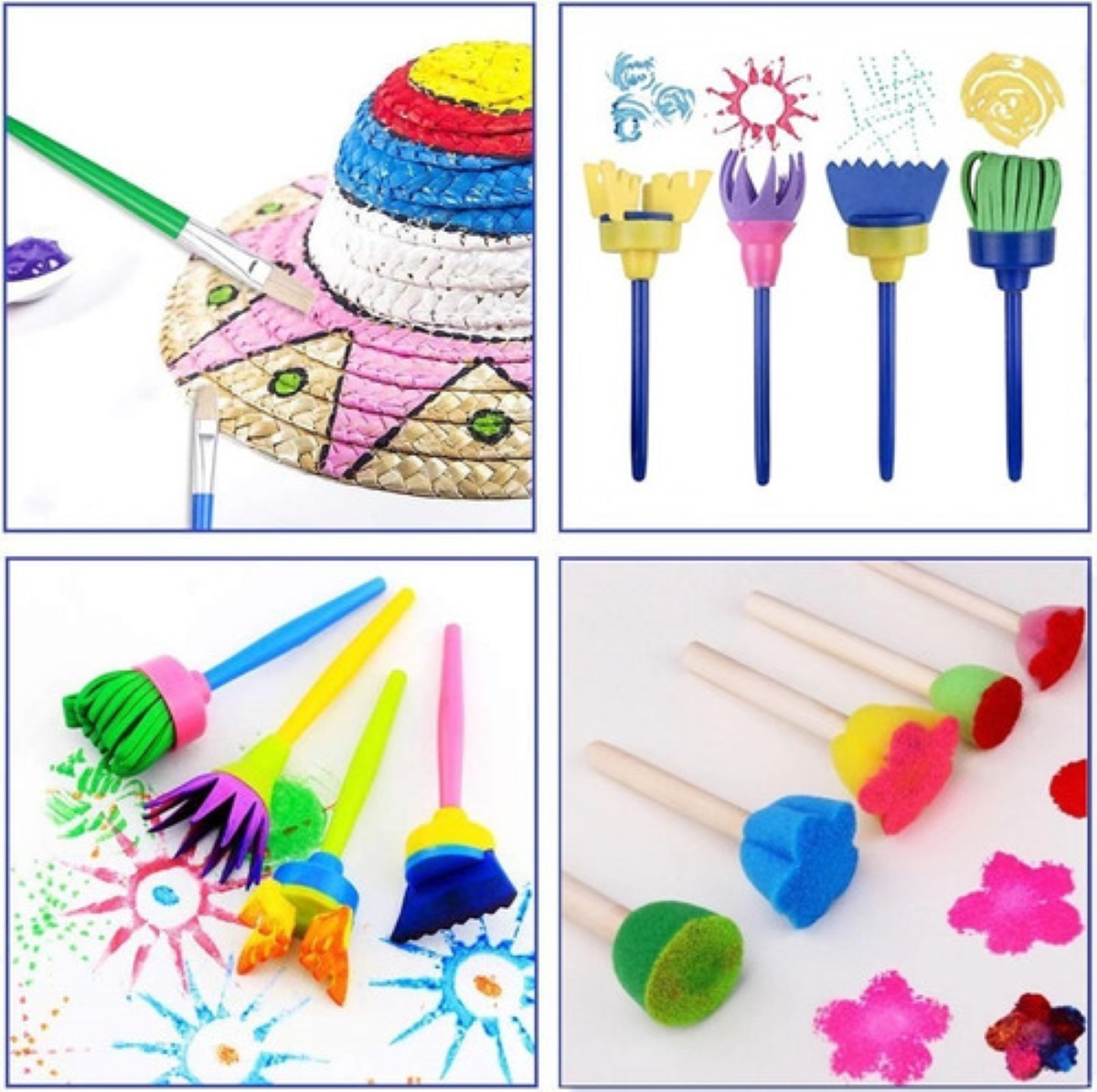 "Juego De Brochas De Pintura Lavable Para Niños, 30 Piezas multicolor "