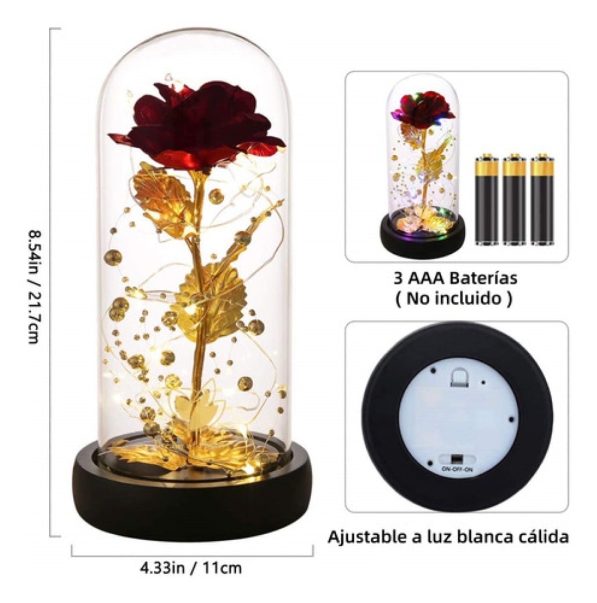 Flor Eterna Artificiales Regalos Para Mujer Rojo