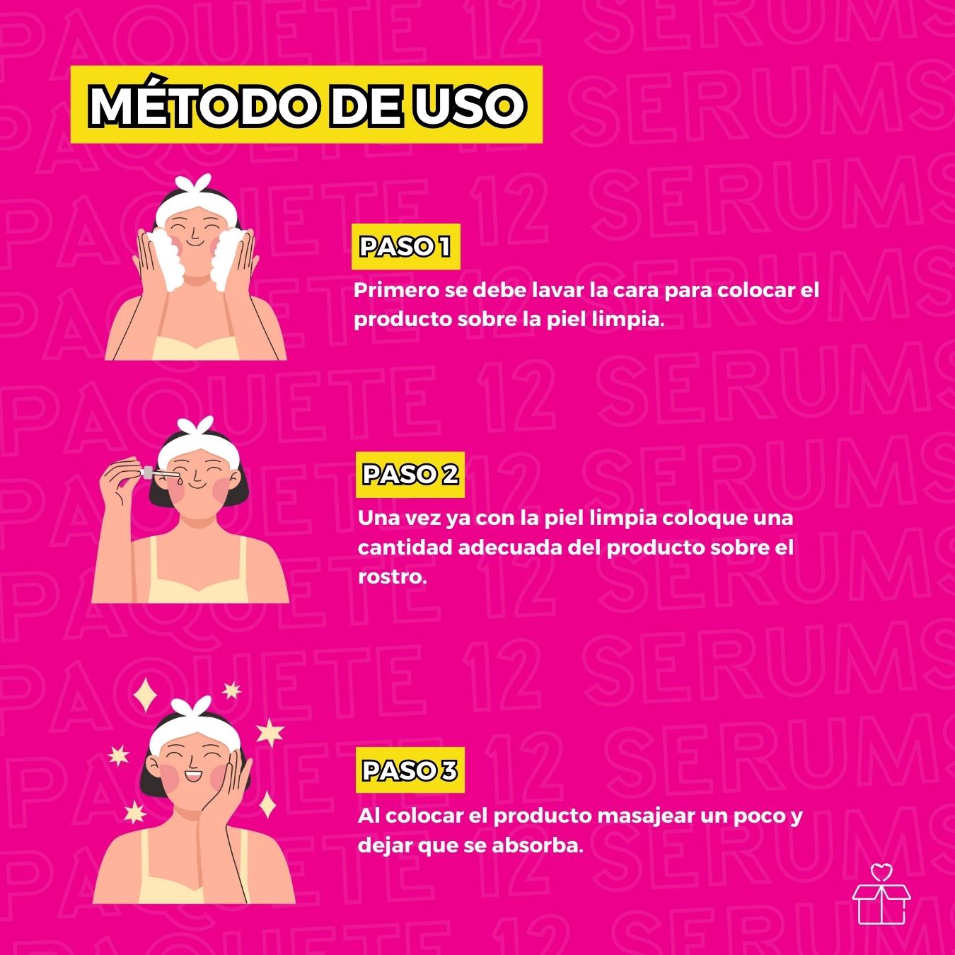 Set 12 Serums Arroz Blanco, Hydra B5 Ácido Hialurónico y Té Verde..