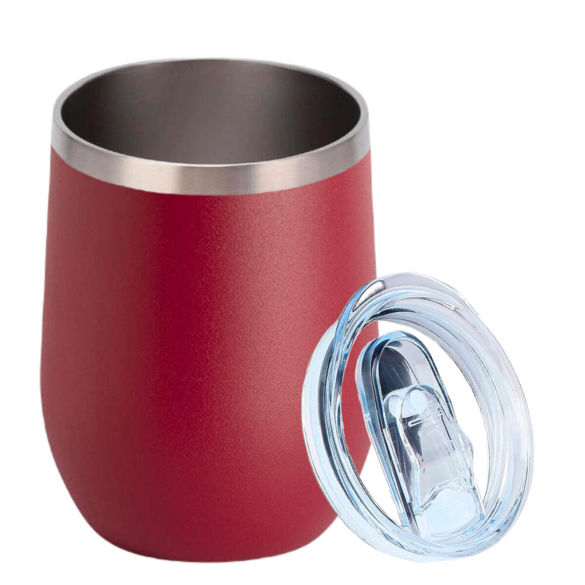 Termo Copa De Vino 350 ml - Acero Doble Capa - Origami Home -Rojo.