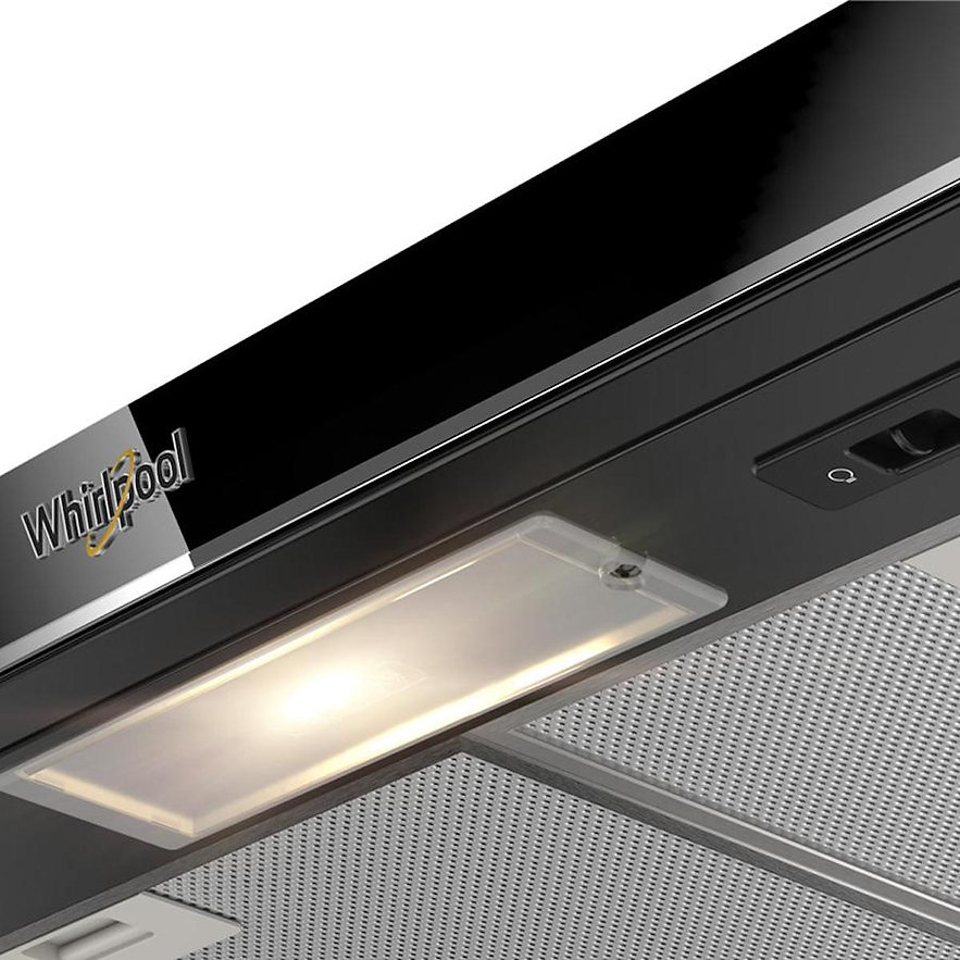 CAMPANA BAJO ALACENA / GABINETE WHIRLPOOL WH7610B 76 CM (30 PULGADAS) ACABADO NEGRO.
