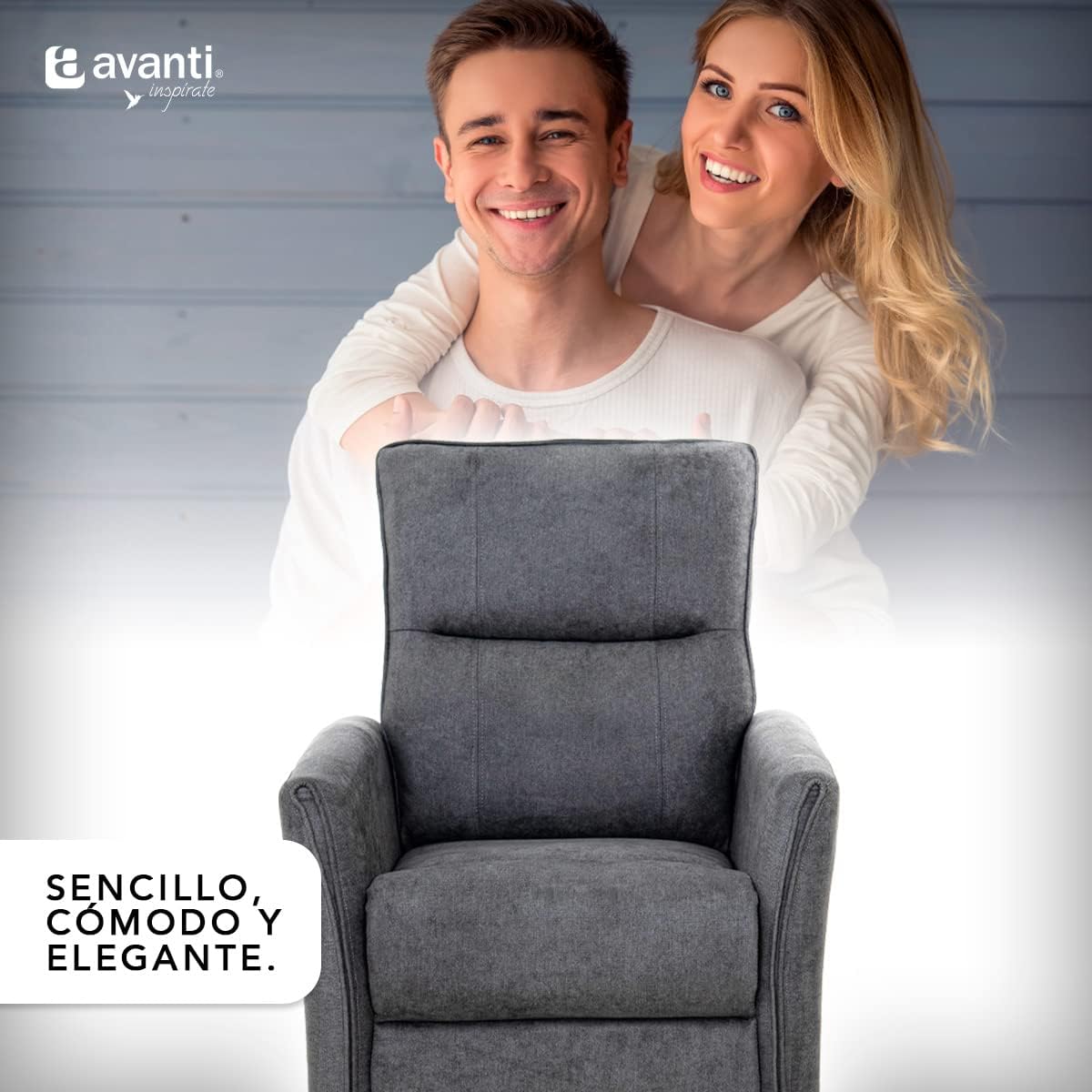 Sillón Reclinable para Adultos Eléctrico - Reposet Reclinable Confortable - Abdel Color Gris.