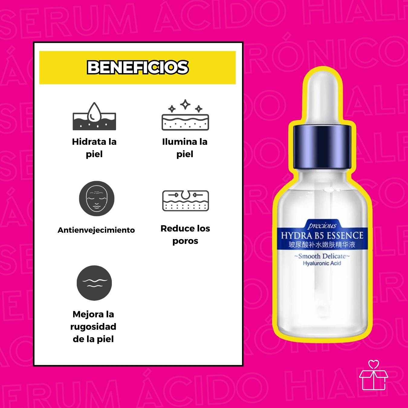 Set Serum Facial Ácido Hialurónico y White Rice .