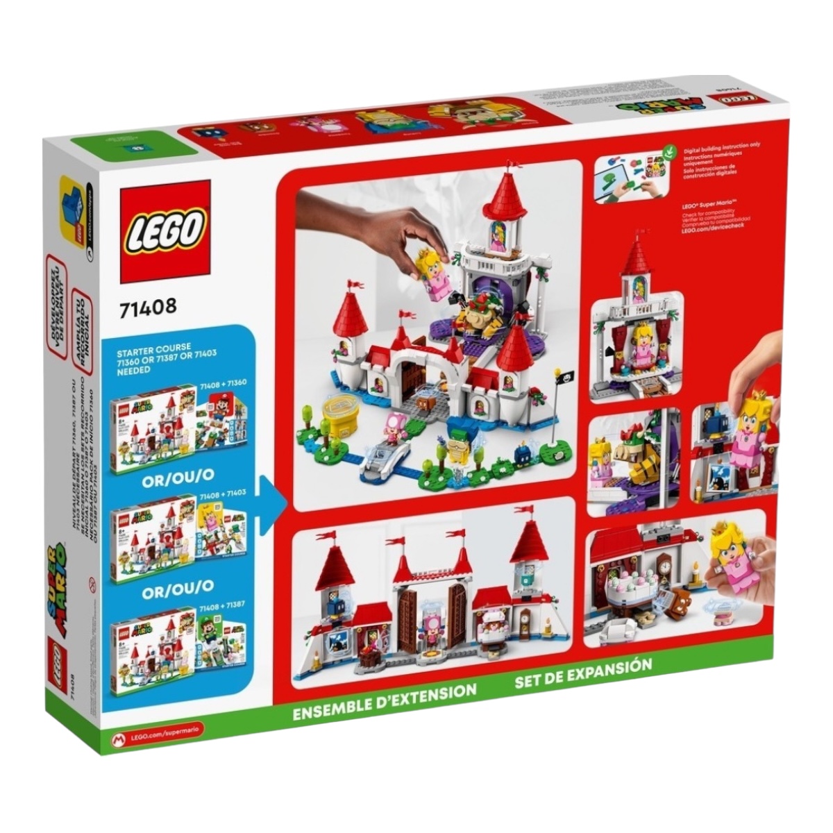 Kit De Construcción Lego Super Mario Castillo De Peach 71408 Cantidad de piezas 1216.