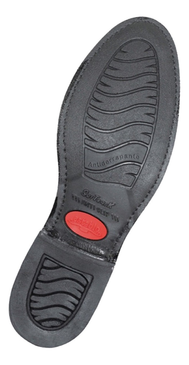Bota De Trabajo Establo 512 De Piel Con Tacón Negro Grasso.