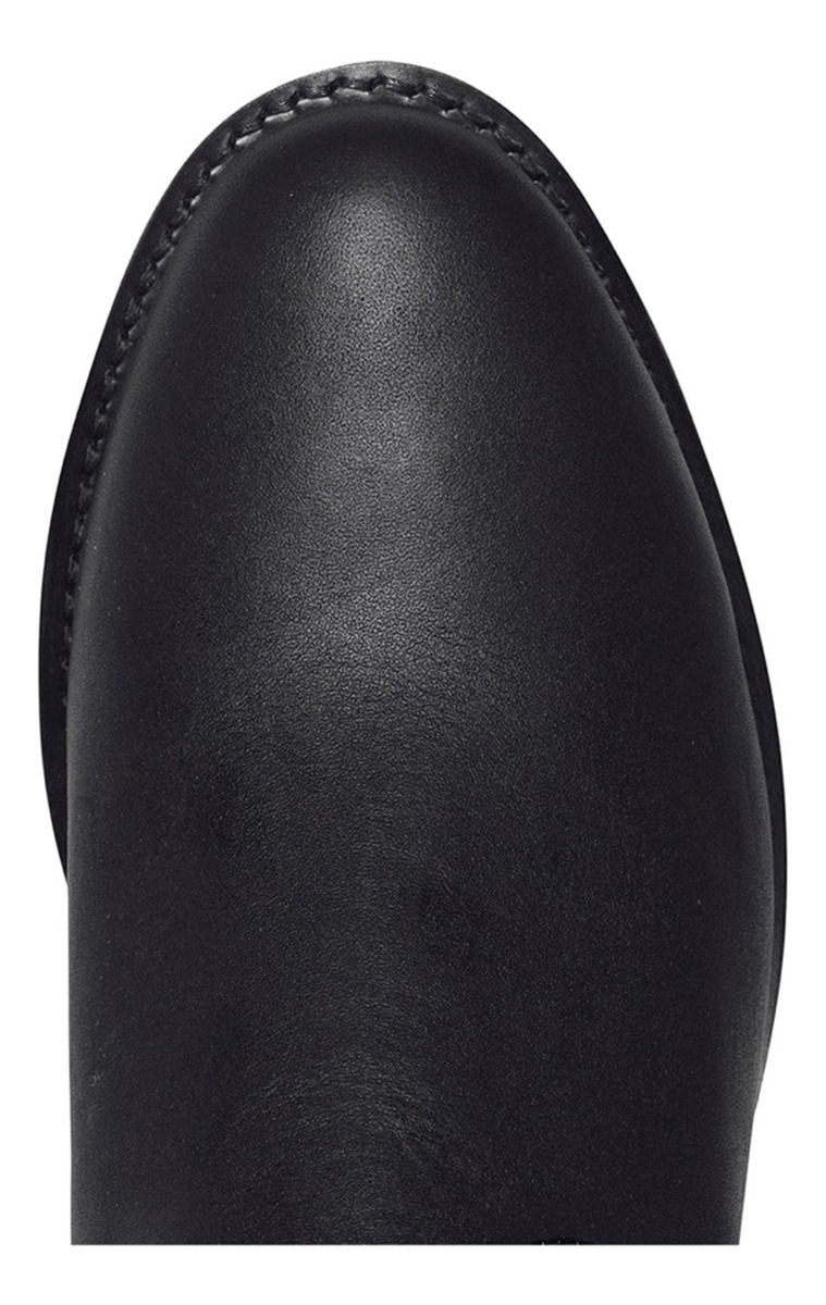 Bota De Trabajo Establo 512 De Piel Con Tacón Negro Grasso.