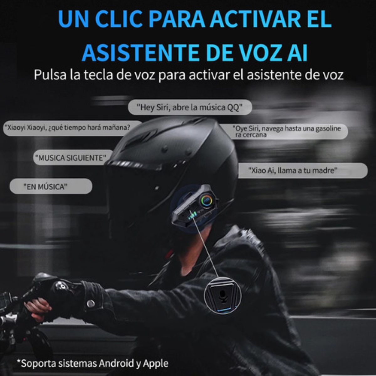 "Intercomunicador Motocicleta V10 Para Casco Bluetooth 2pcs "